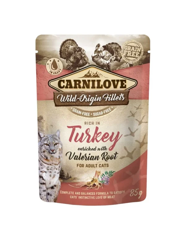 Carnilove Cat Pouch Turkey w/ Valerian Root 85g