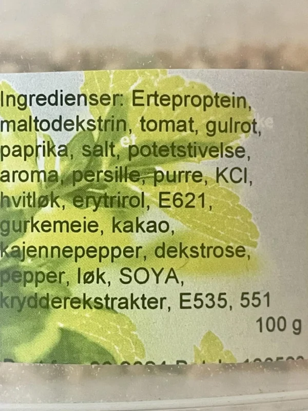 Chili Sin Carne og Vegetar Tacomix 10 bokser á 100 gram