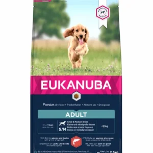Eukanuba Adult S/M Laks og Bygg 2,5 kg