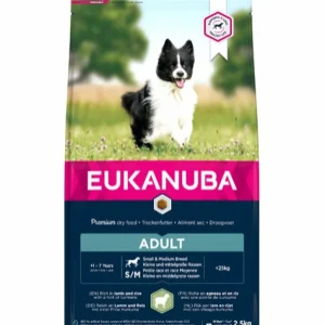 Eukanuba Adult S/M Lam og Ris 2,5 kg