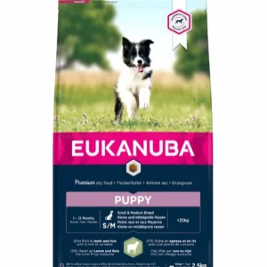 Eukanuba Puppy S/M Breed Lam og Ris 2,5kg