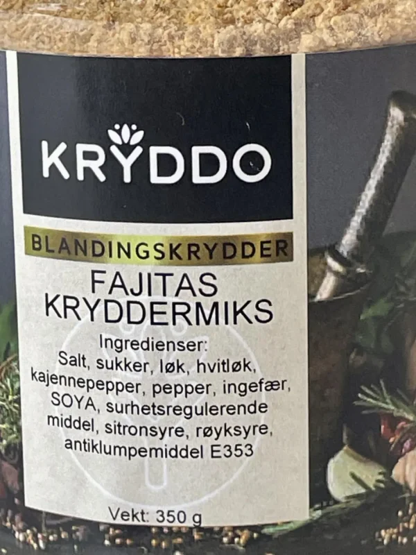 Fajitas kryddermix 350 gram i Boks