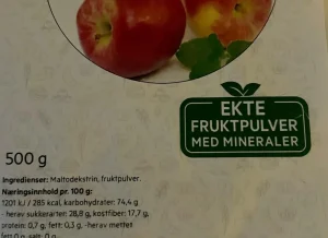 FIF Fruktpulver Eple 500 gram