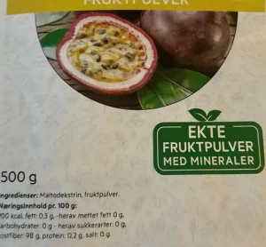 FIF Fruktpulver Pasjonsfrukt 500 gram