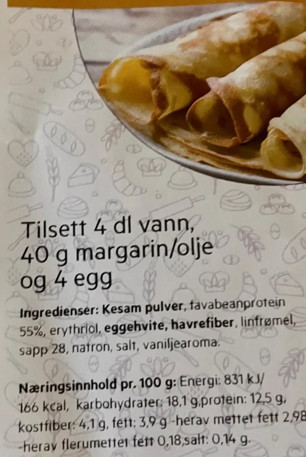 FIF Pannekake Lavkarbo Sukker- og Glutenfri 228g