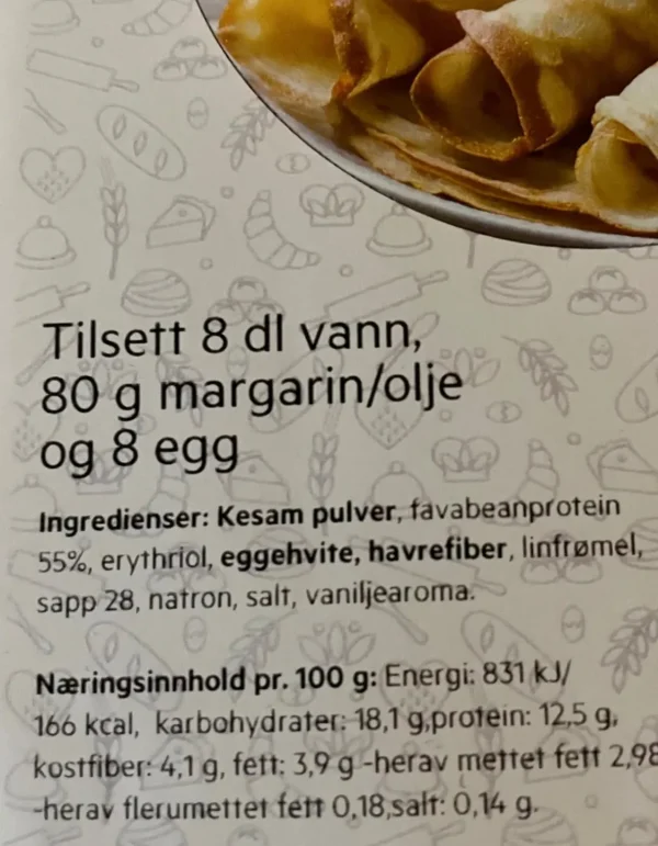 FIF Pannekake Lavkarbo Sukker- og Glutenfri 454 g