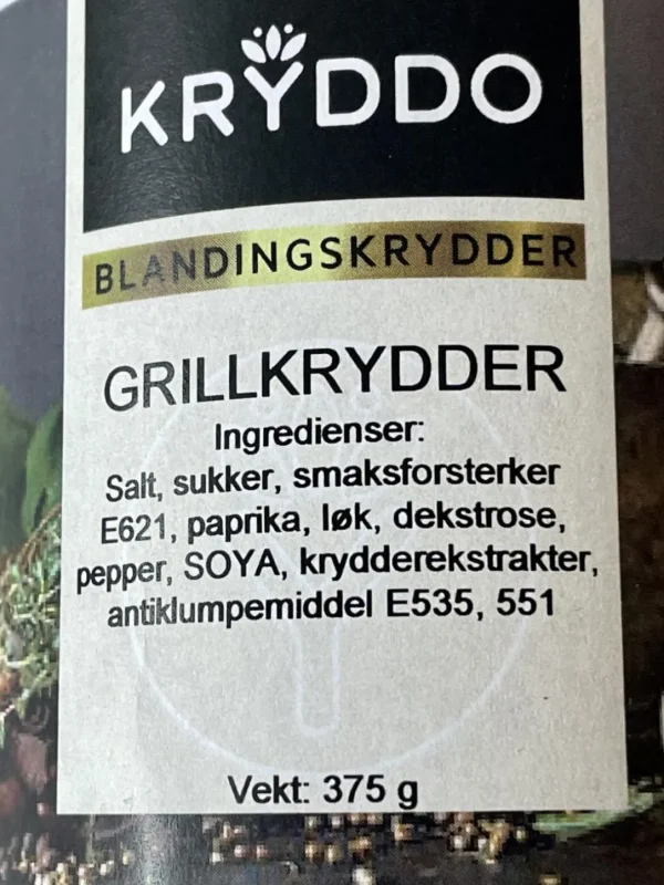 Grillkrydder 375 gram i boks