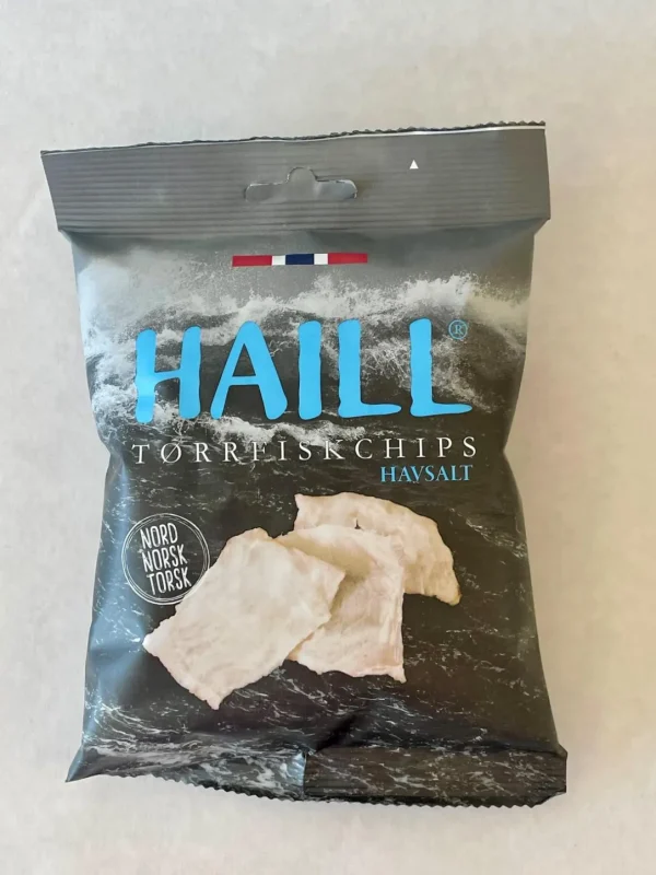 Haill Tørrfiskchips Havsalt 30 gram