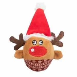 Juleleke Xmas Reindeer M/Bjelle Plysj ø6x12cm