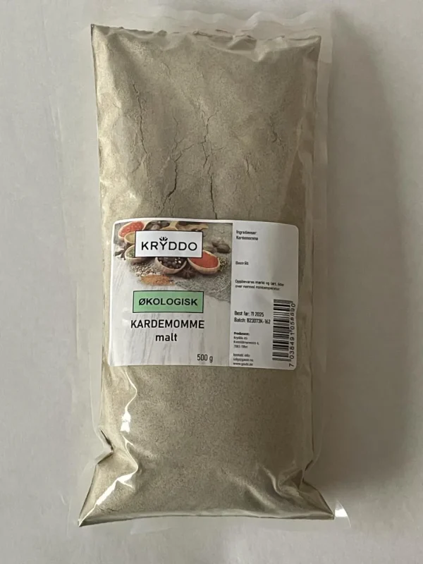 Økologisk kardemomme malt 500 gram