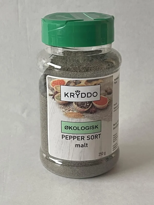 Økologisk Pepper sort malt 250 gram