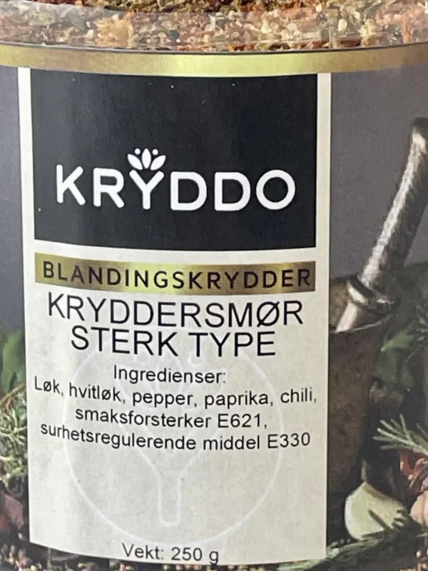 Kryddersmør sterk 250 gram i boks
