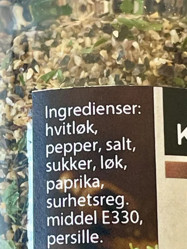 Kvern Hvitløkpepper 60 gram