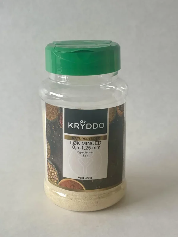 Løk minced (0,5-1,25) 220 gram i boks