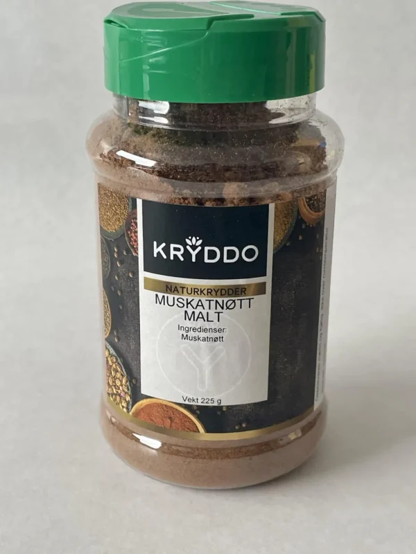 Muskatnøtt malt 200 gram i boks