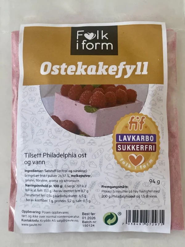 Ostekakefyll Sukkerfri Lavkarbo