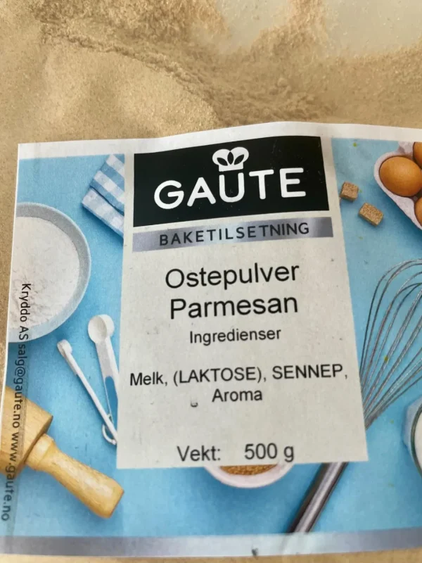 Ostepulver Parmesan 500 gram