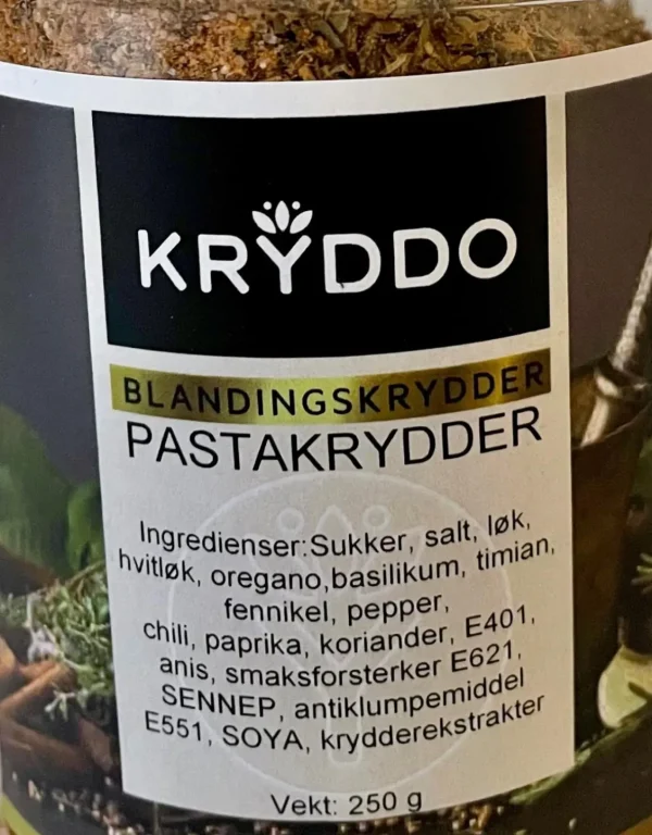 Pastakrydder 250 gram