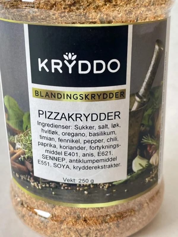 Pizzakrydder 250 gram i boks