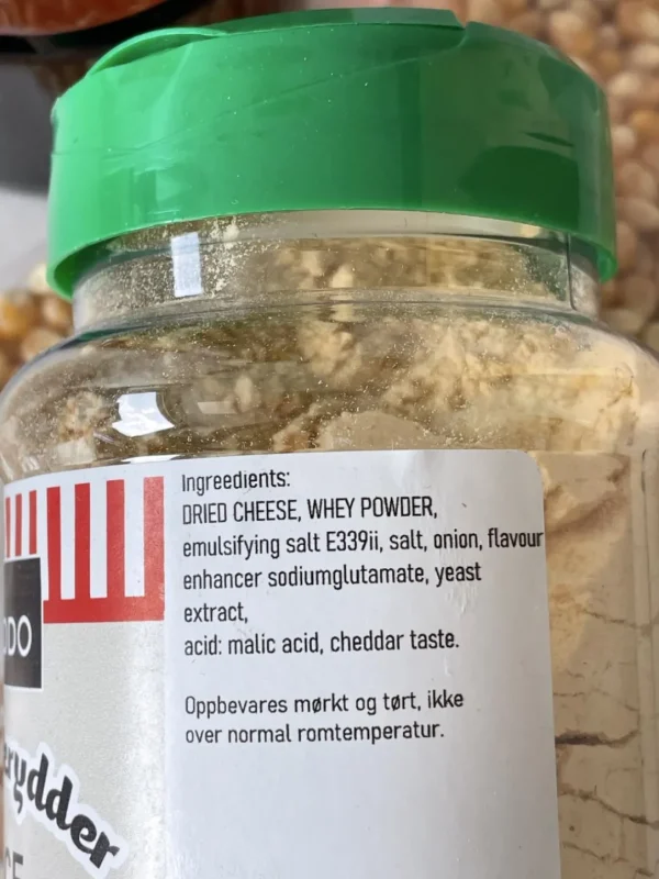 Popcorn med spice Cheddarkrydder og kokosolje