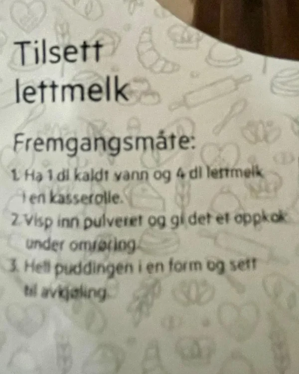 Sjokoladepudding uten sukker 4 poser