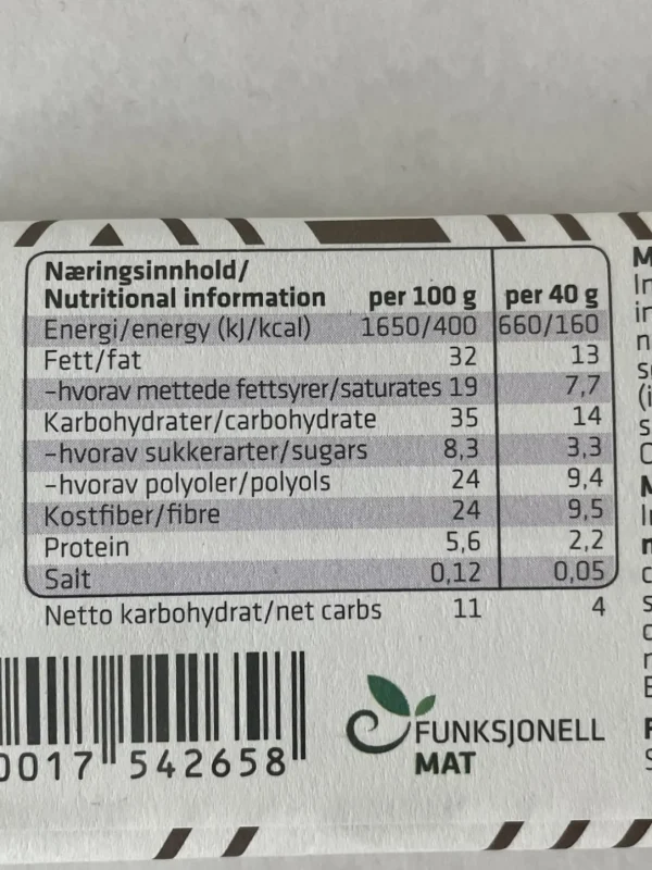 Sukrin Milk Chocolate Crispy Caramel 40 g