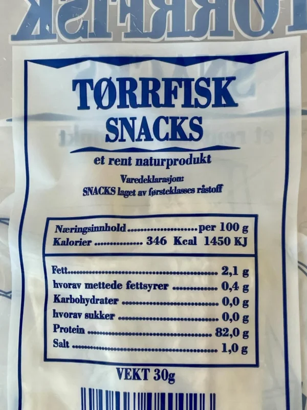 Tørrfisk Snacks 30 gram