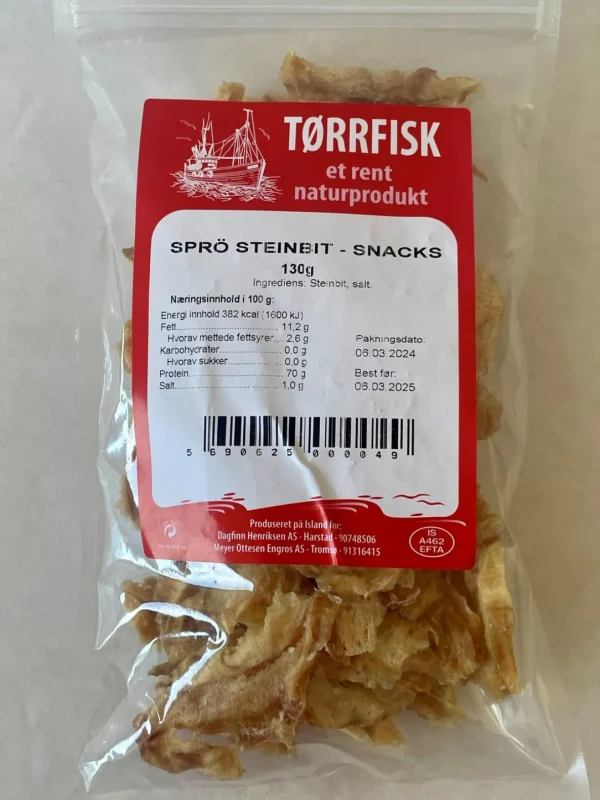 Tørrfisk Steinbit Sprø 130 gram