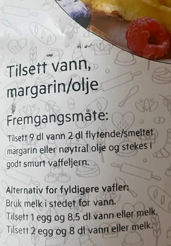 Vaffelmix, 5 poser (Eske Vafler)